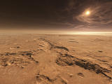 Gusev Crater oblique view